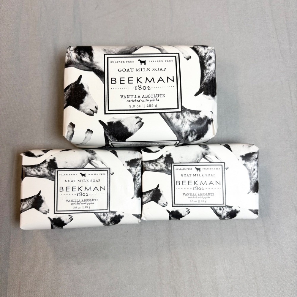 Beekman 1802 Vanilla Absolute Goat Milk Soap Set 3 Bars